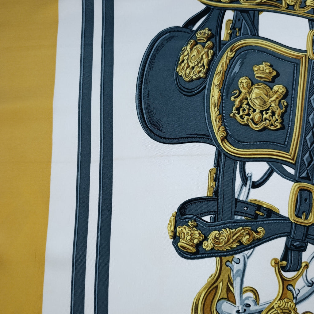 Foulard Hermès Brides de Gala Oro Vintage Prima Edizione