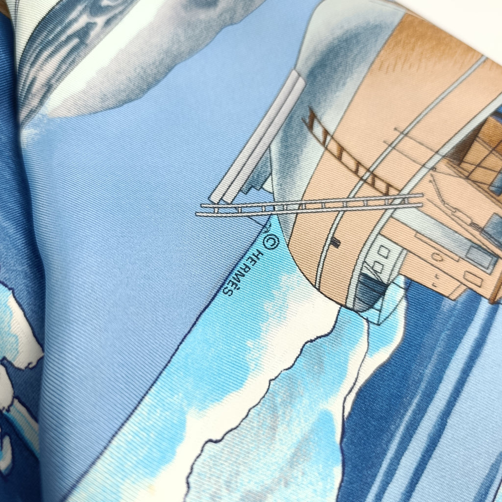 Foulard Hermès Grønland di Philippe Ledoux in Seta
