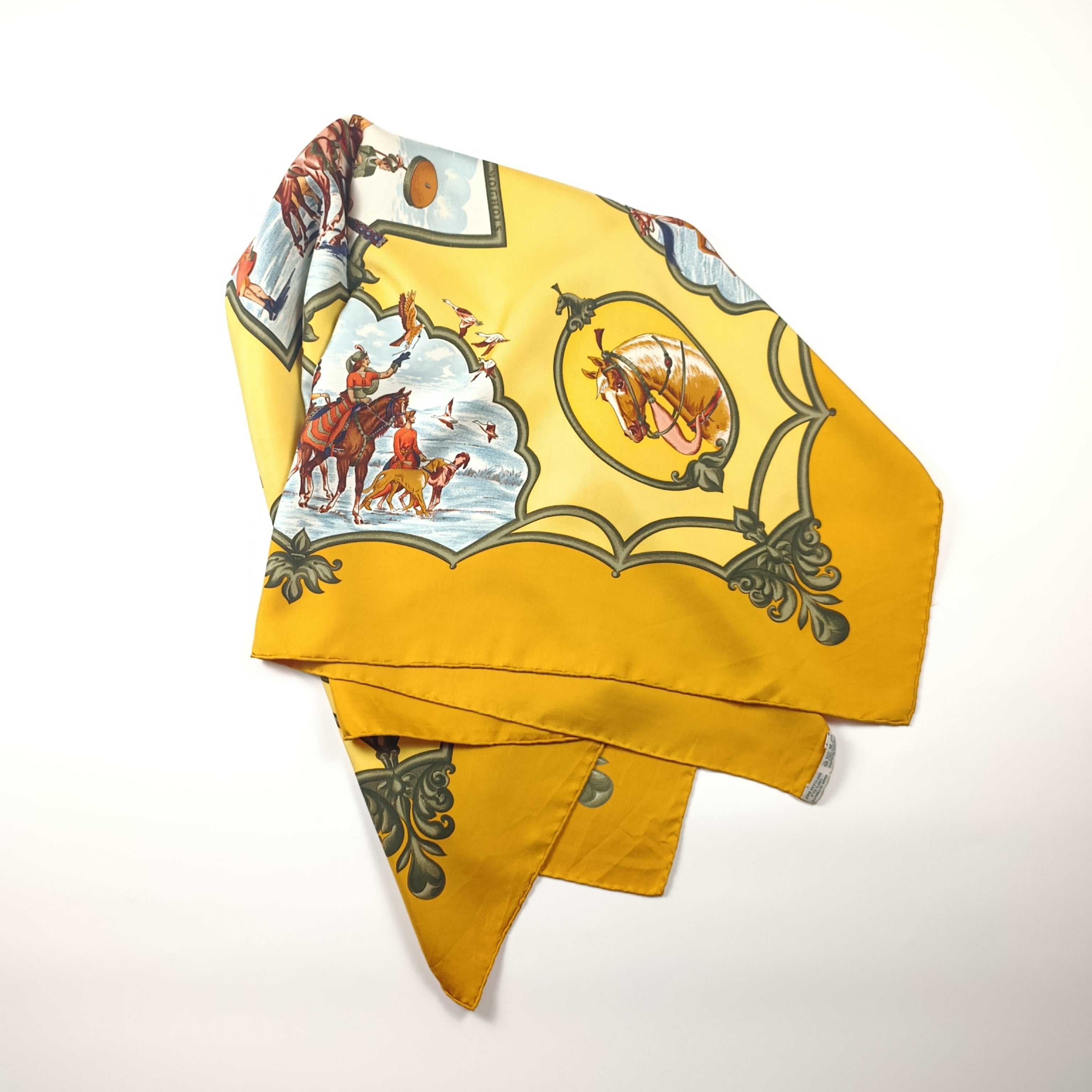 Foulard Hermès Les Chevaux des Mogols Seta