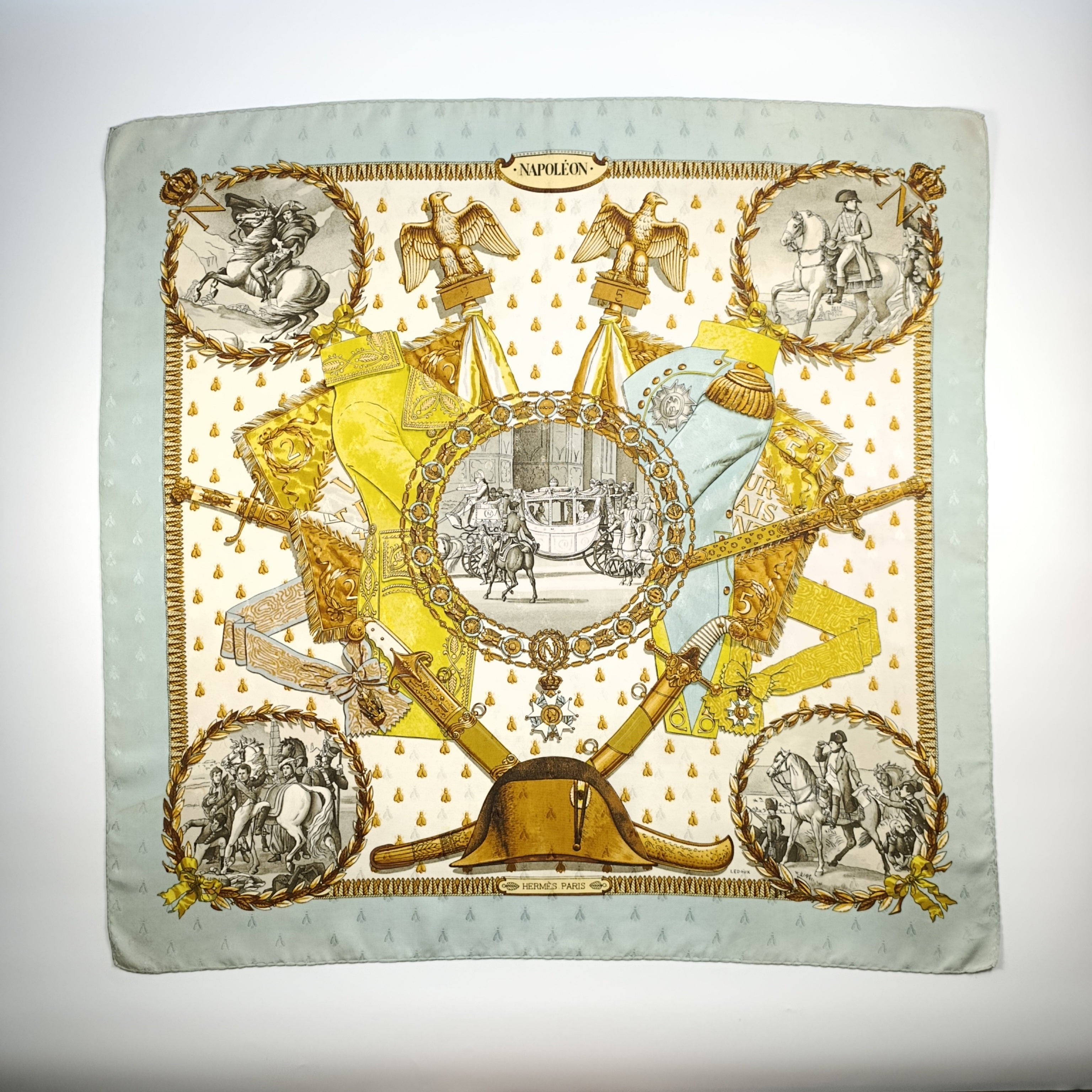 Foulard Hermès Napoléon Seta Jacquard