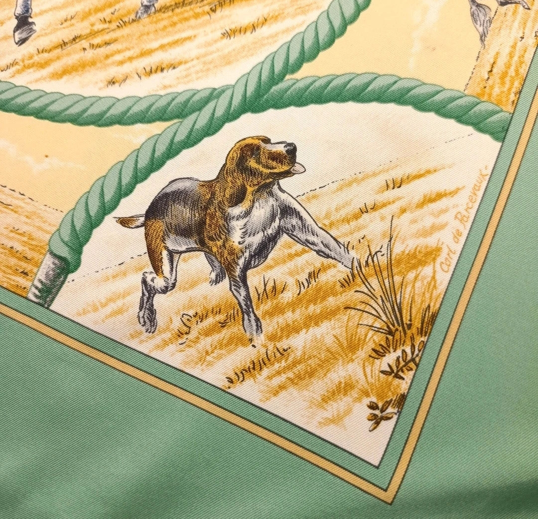 Foulard Hermès Auteuil en Mai Seta Vintage