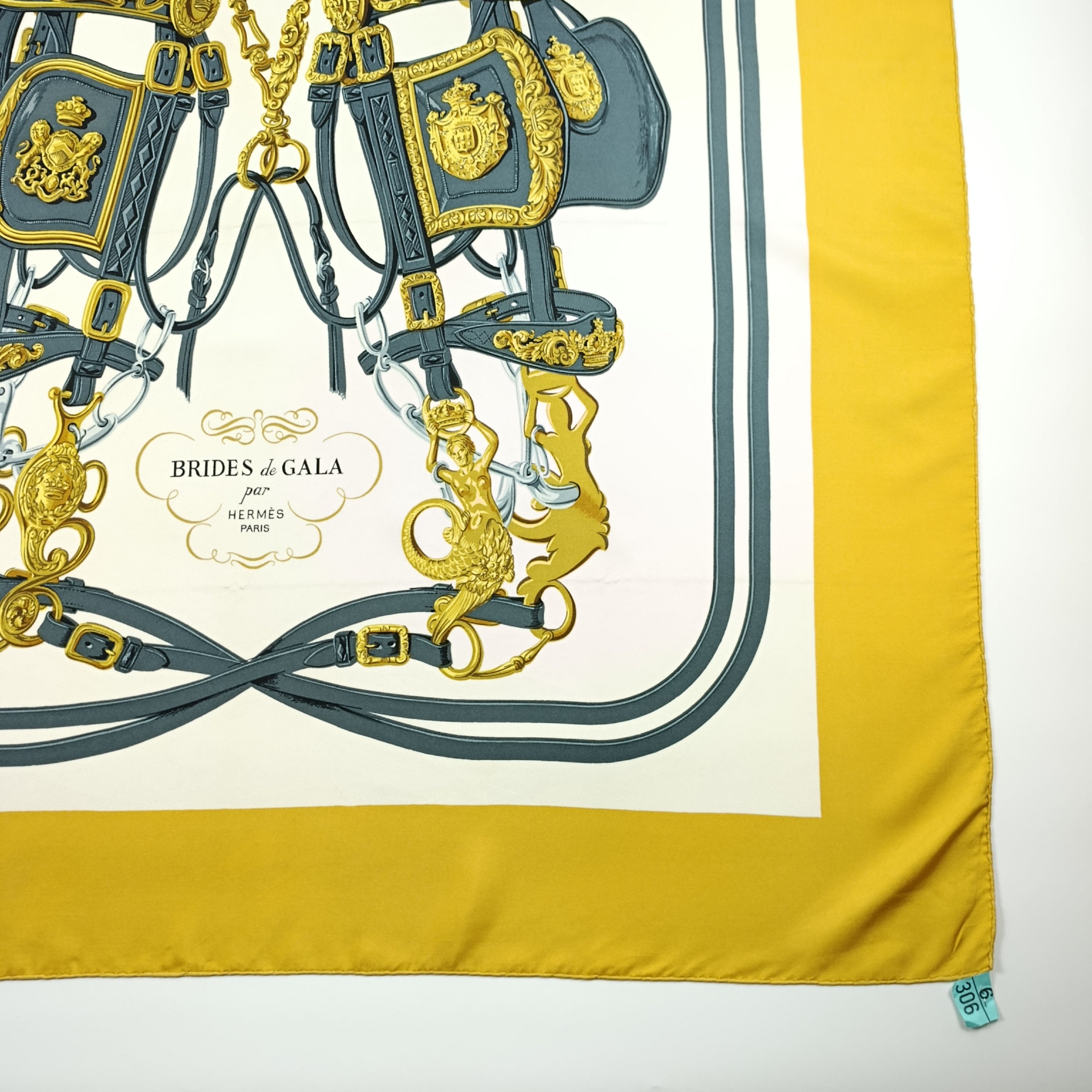 Foulard Hermès Brides de Gala Oro Vintage Prima Edizione