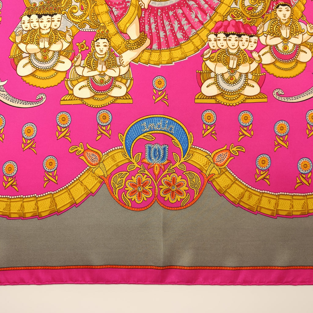 Foulard Hermès India di Catherine Latham in Seta