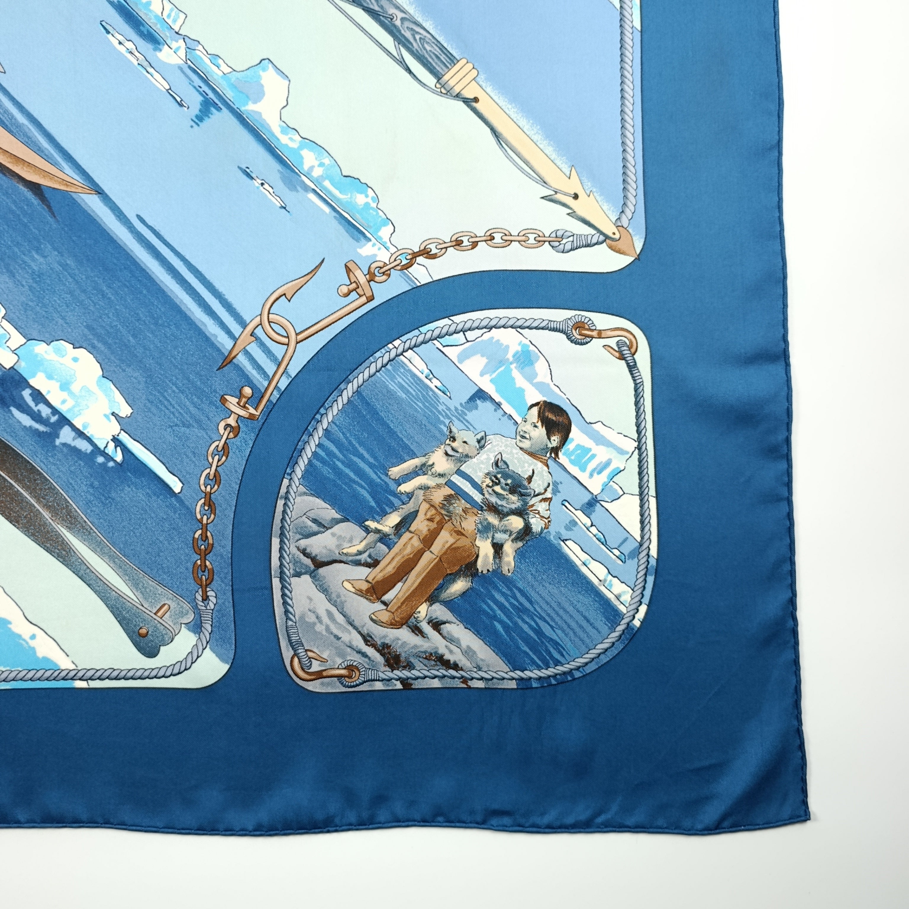 Foulard Hermès Grønland di Philippe Ledoux in Seta