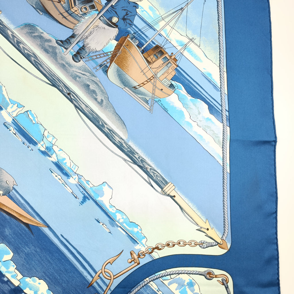 Foulard Hermès Grønland di Philippe Ledoux in Seta