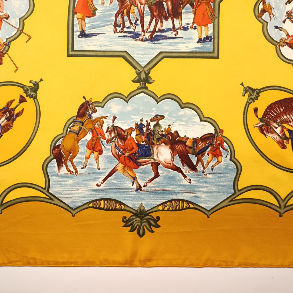 Foulard Hermès Les Chevaux des Mogols Seta