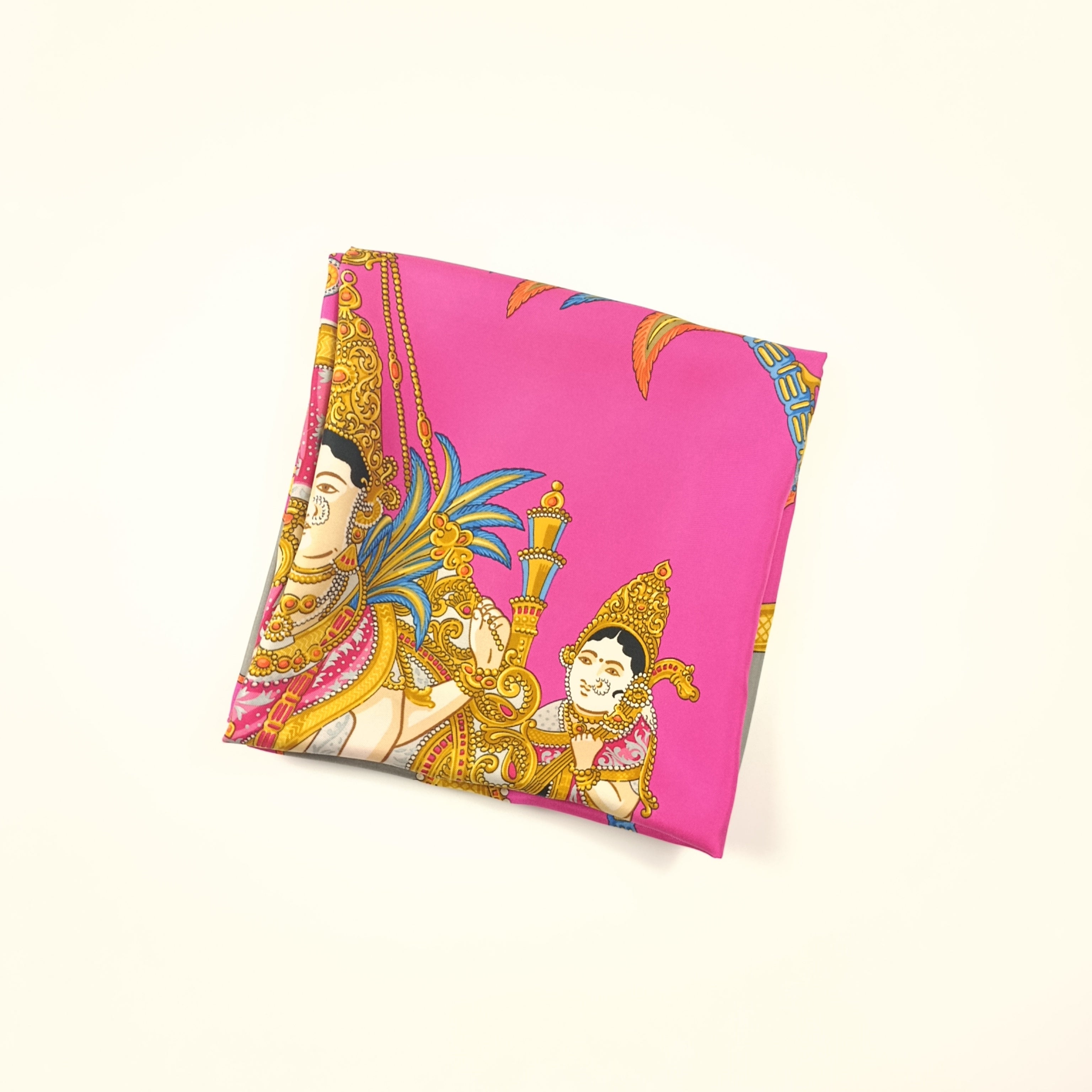 Foulard Hermès India di Catherine Latham in Seta