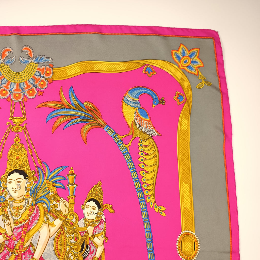 Foulard Hermès India di Catherine Latham in Seta