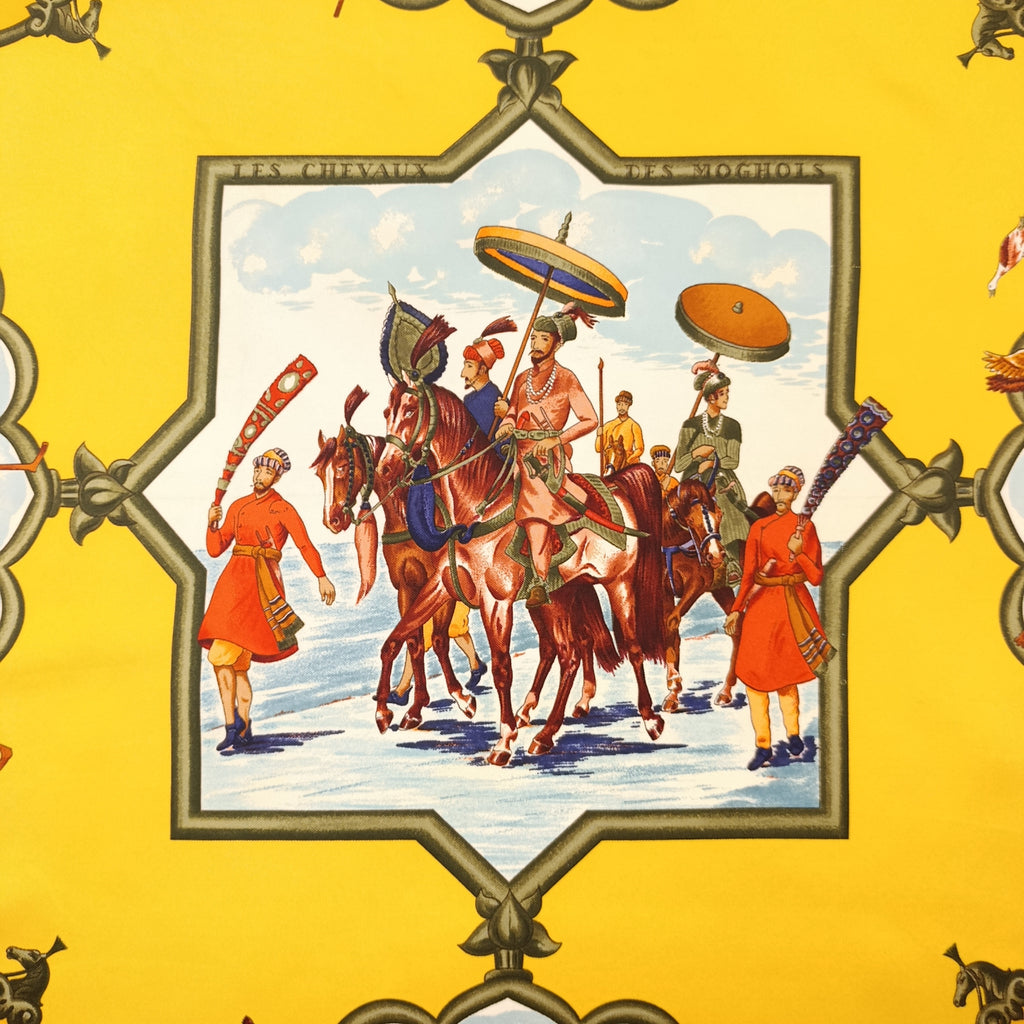 Foulard Hermès Les Chevaux des Mogols Seta