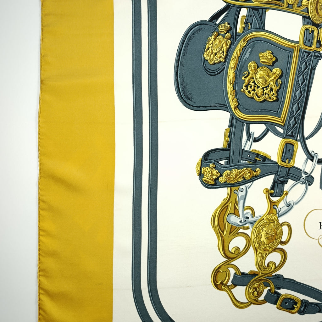 Foulard Hermès Brides de Gala Oro Vintage Prima Edizione