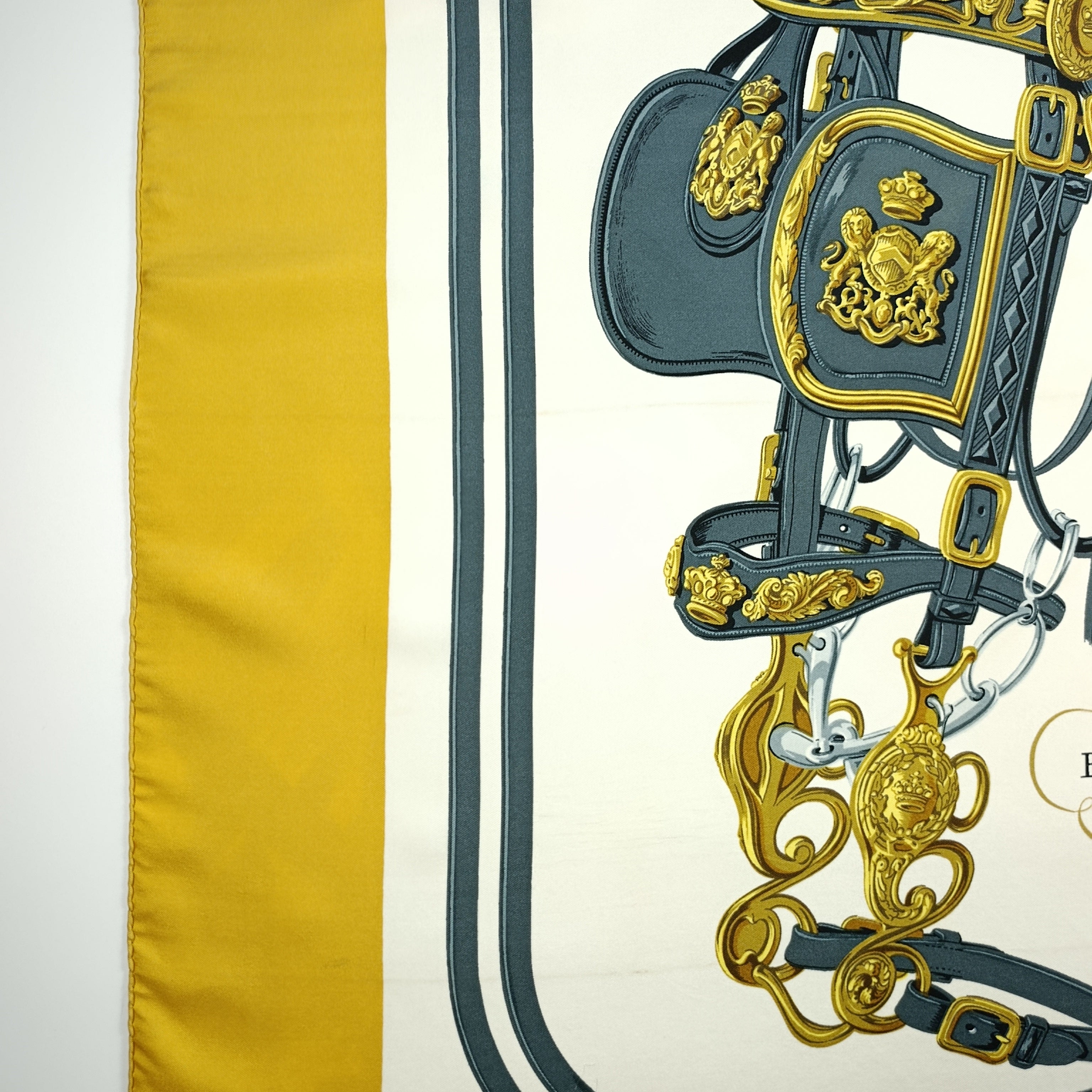 Foulard Hermès Brides de Gala Oro Vintage Prima Edizione