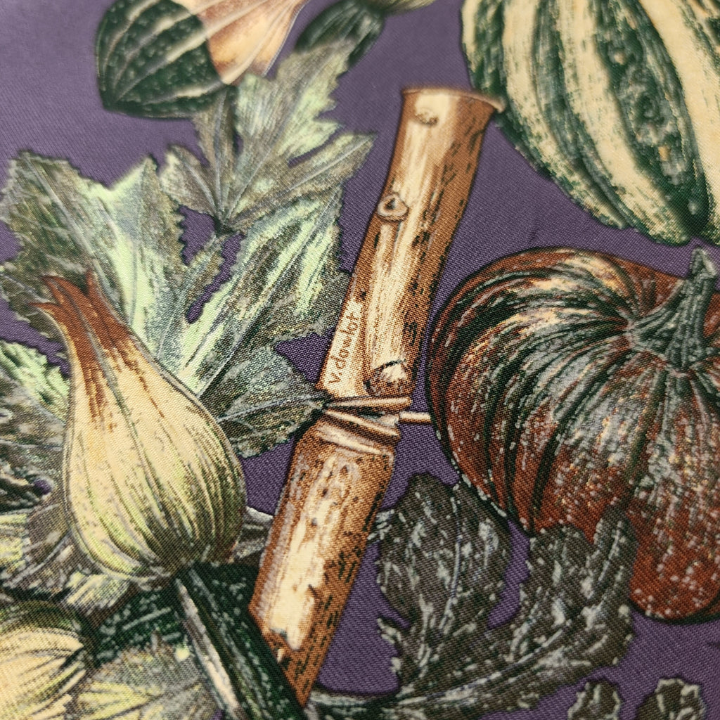 Foulard Gavroche Hermès Citrouilles et Coloquintes Seta 45cm