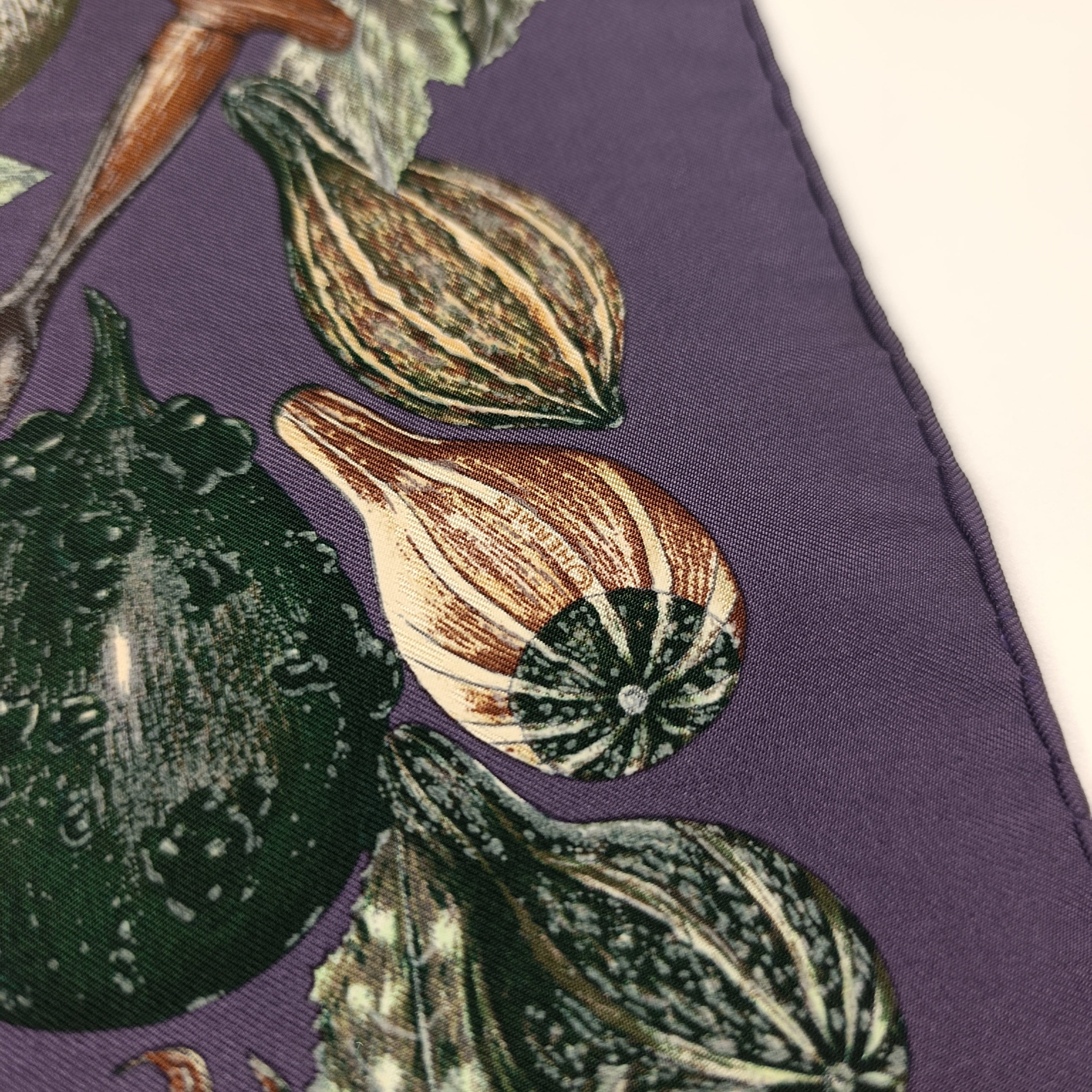 Foulard Gavroche Hermès Citrouilles et Coloquintes Seta 45cm