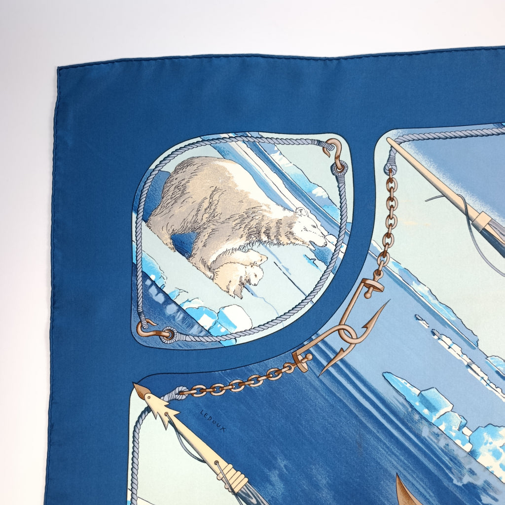 Foulard Hermès Grønland di Philippe Ledoux in Seta
