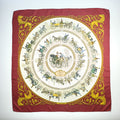 Foulard Hermès Carré "La Promenade de Longchamps"  Bordo Rosso