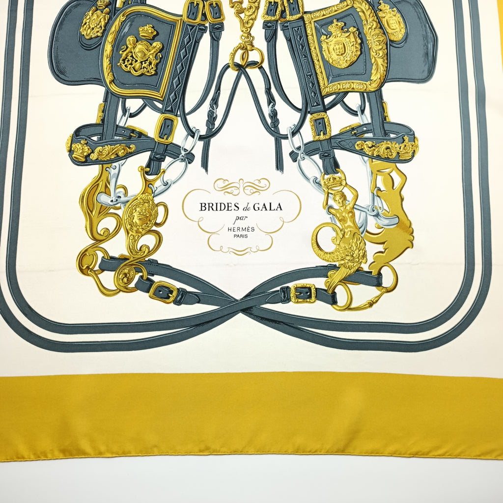 Foulard Hermès Brides de Gala Oro Vintage Prima Edizione