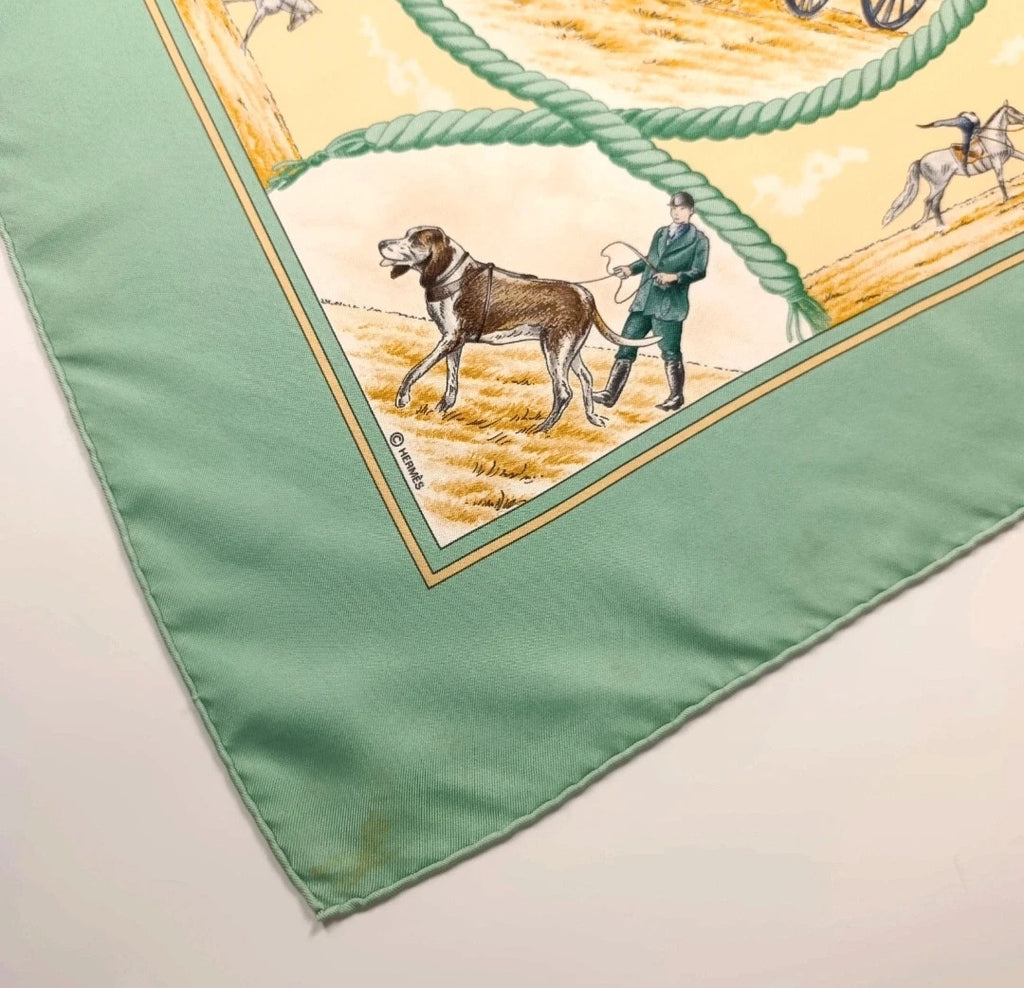 Foulard Hermès Auteuil en Mai Seta Vintage