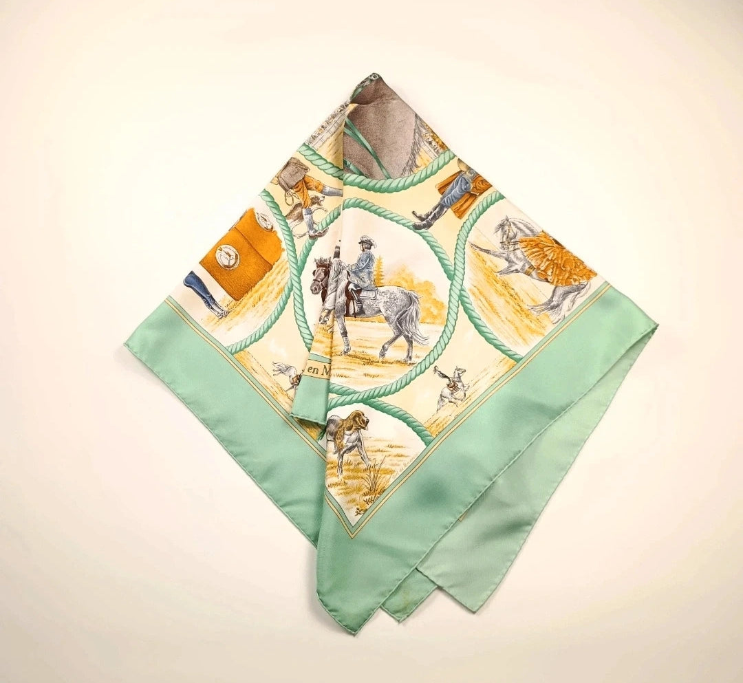 Foulard Hermès Auteuil en Mai Seta Vintage