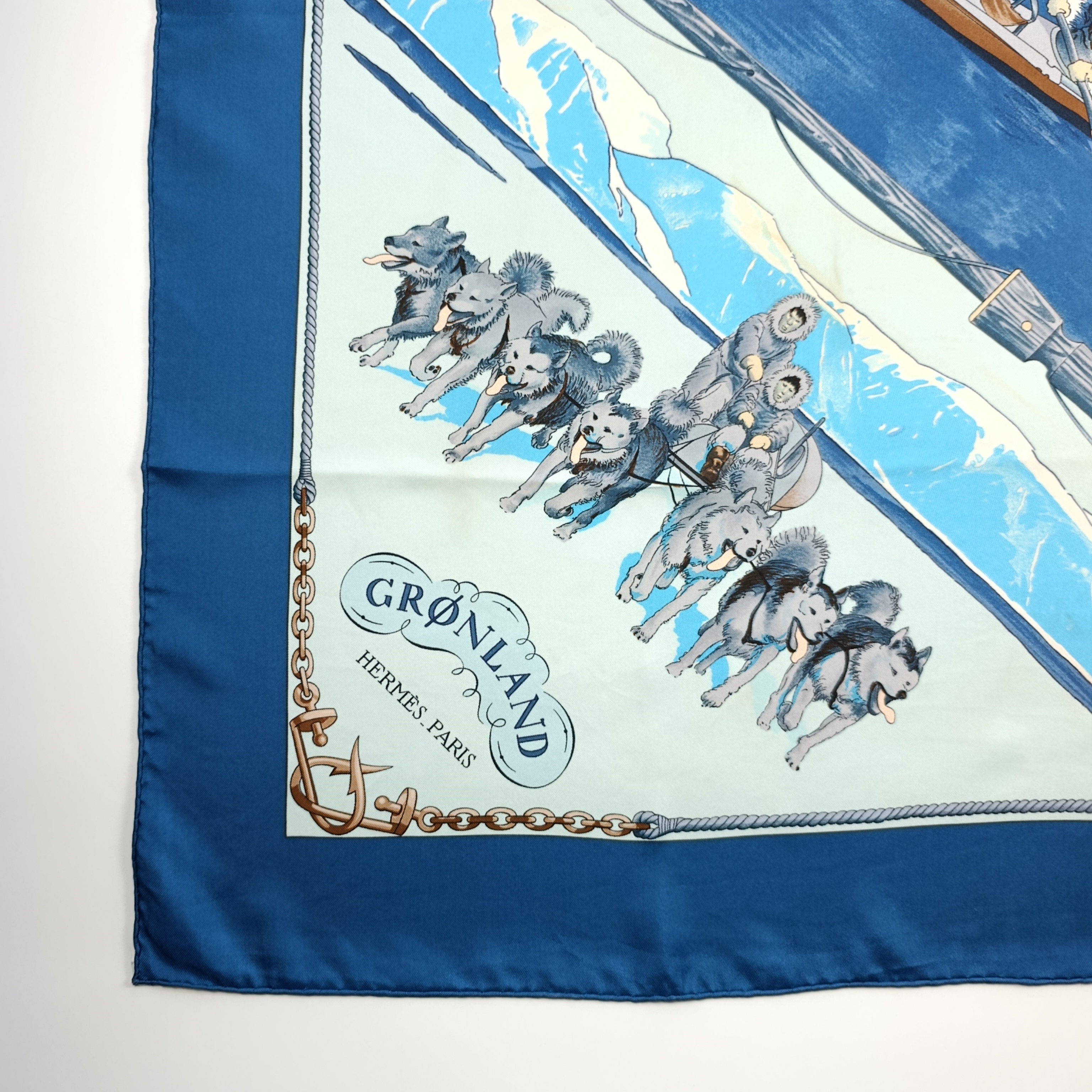 Foulard Hermès Grønland di Philippe Ledoux in Seta