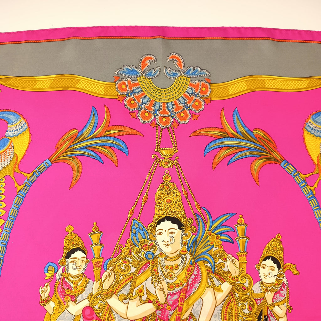 Foulard Hermès India di Catherine Latham in Seta