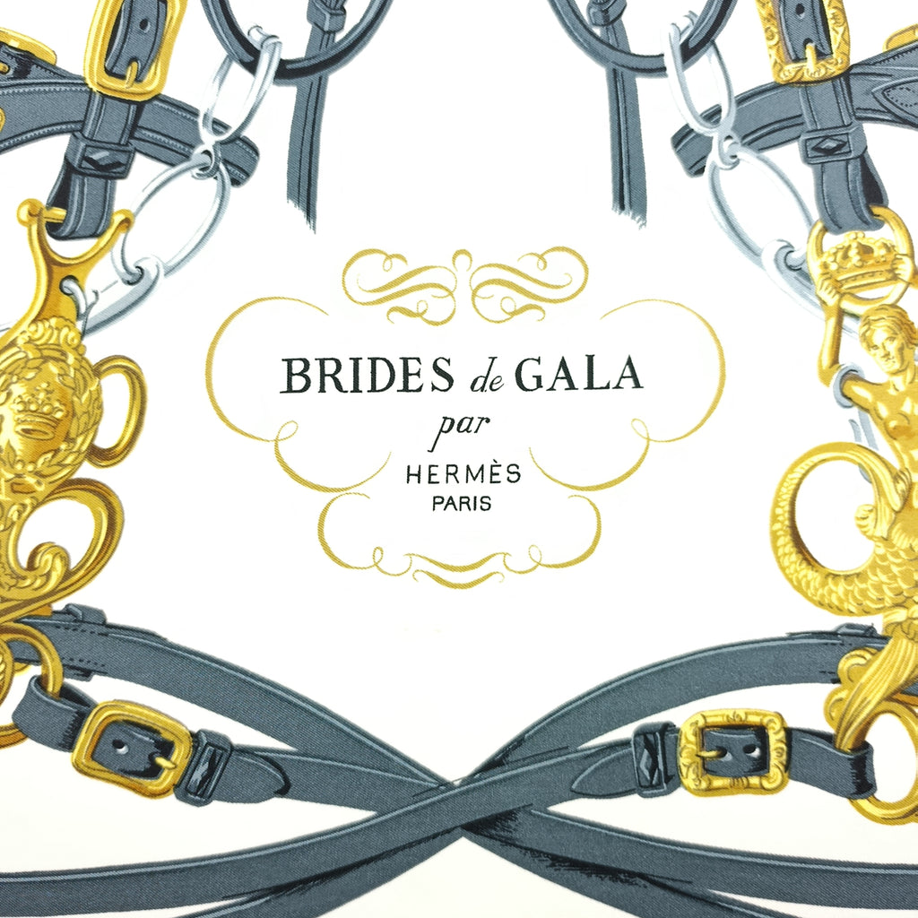 Foulard Hermès Brides de Gala Oro Vintage Prima Edizione