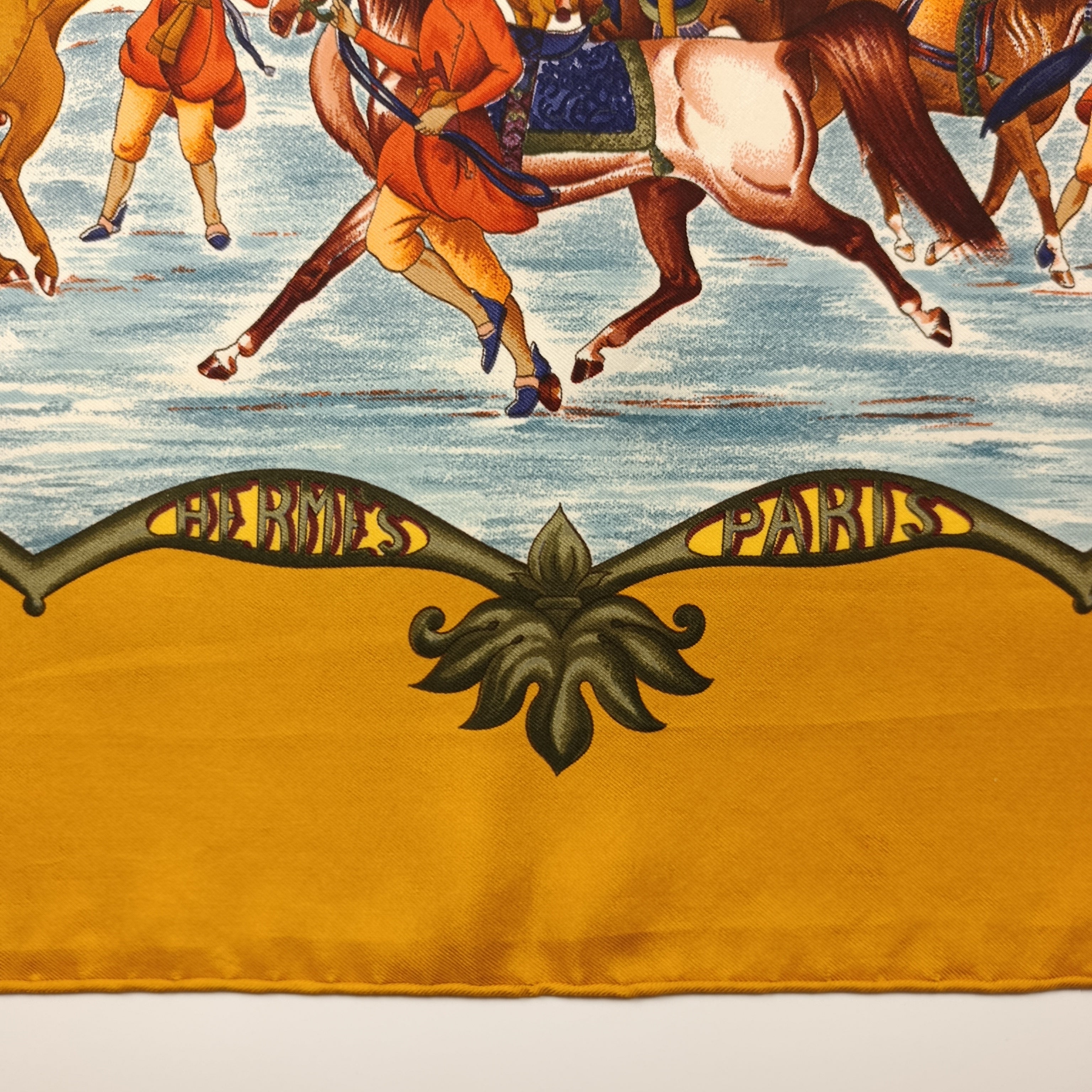Foulard Hermès Les Chevaux des Mogols Seta
