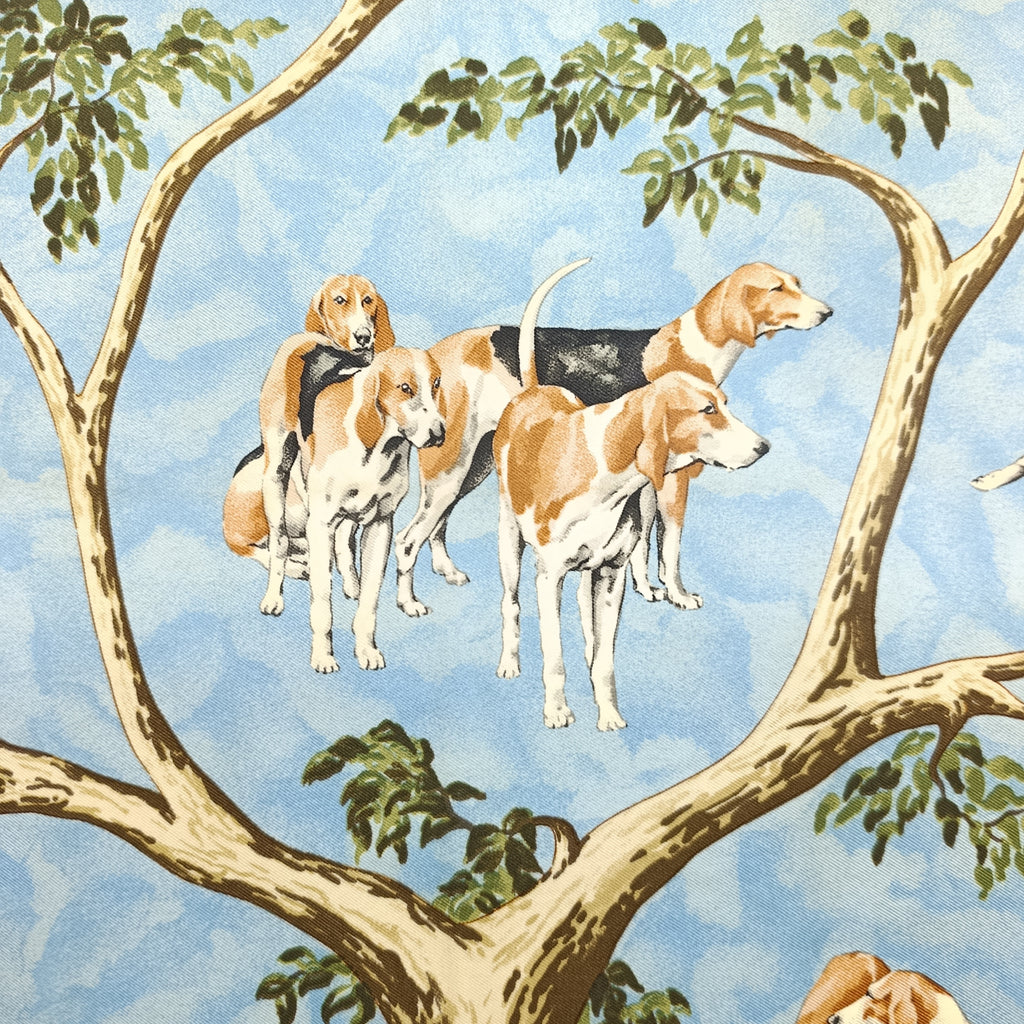 Foulard Hermès Le Poitevin Seta Azzurro Vintage