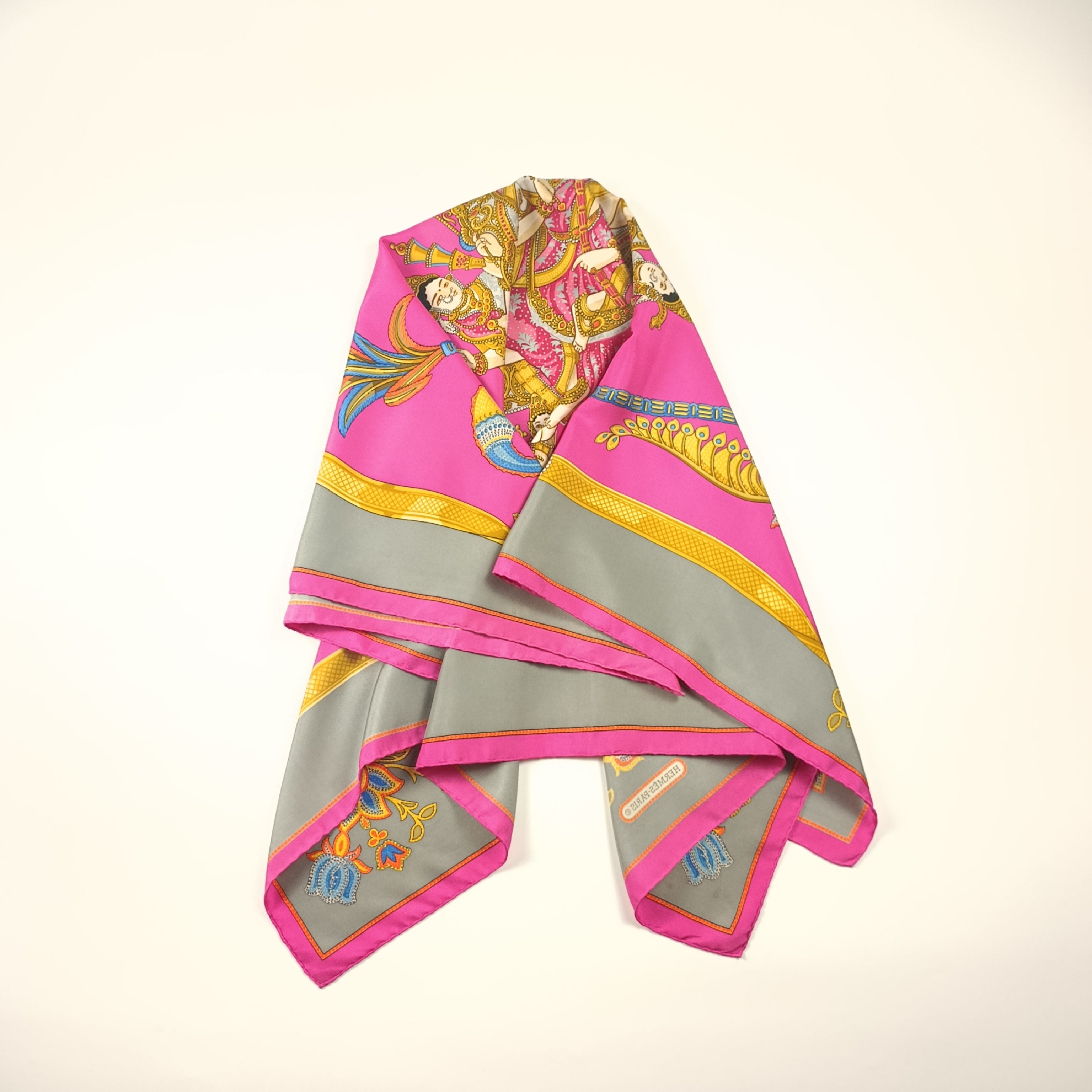 Foulard Hermès India di Catherine Latham in Seta