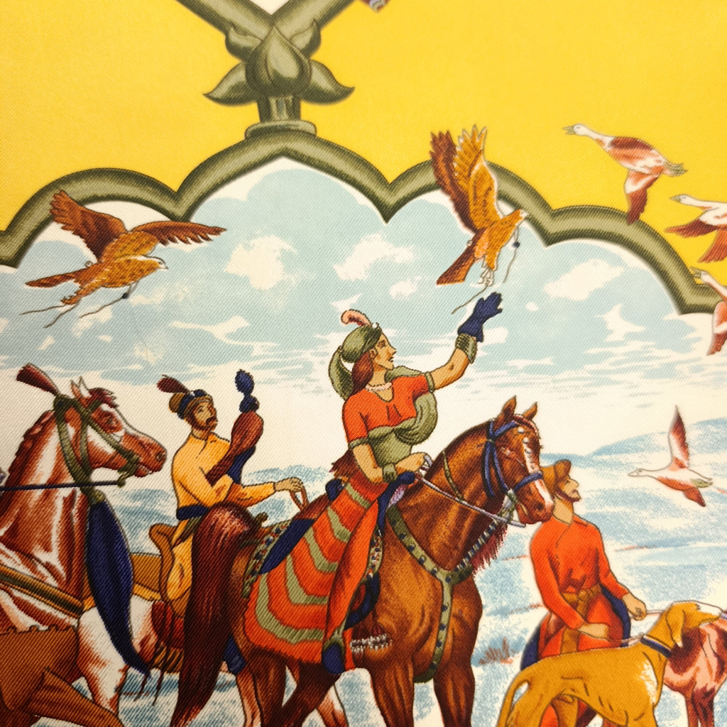 Foulard Hermès Les Chevaux des Mogols Seta