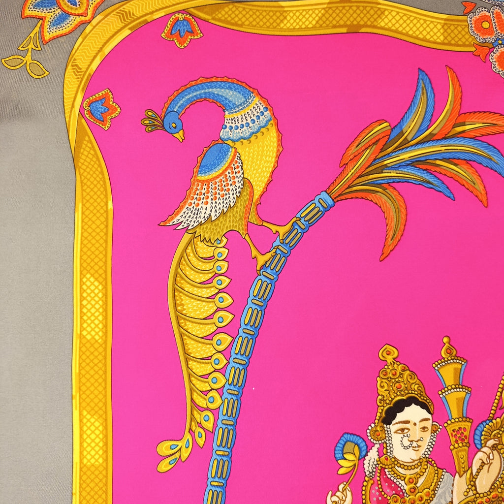 Foulard Hermès India di Catherine Latham in Seta