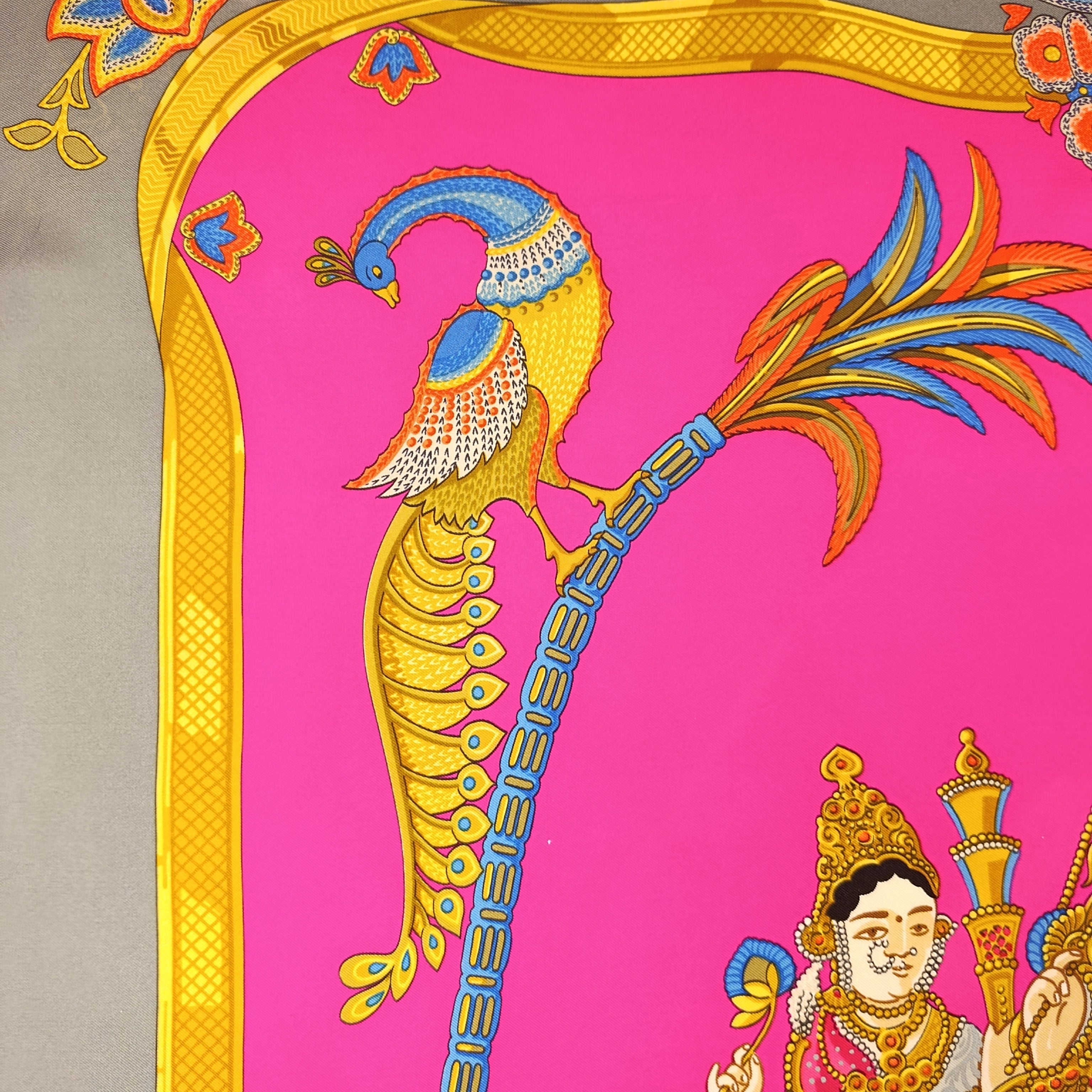 Foulard Hermès India di Catherine Latham in Seta