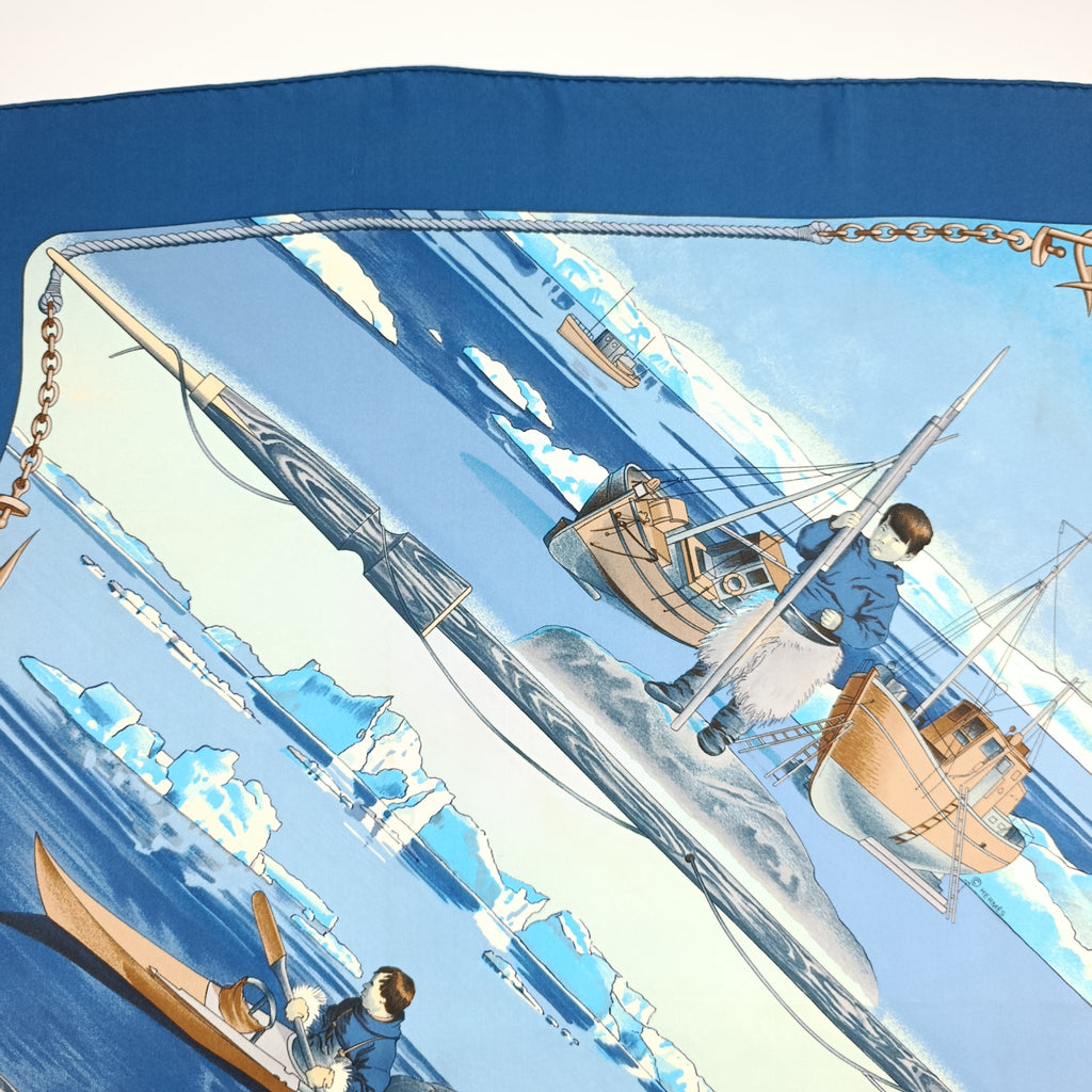 Foulard Hermès Grønland di Philippe Ledoux in Seta