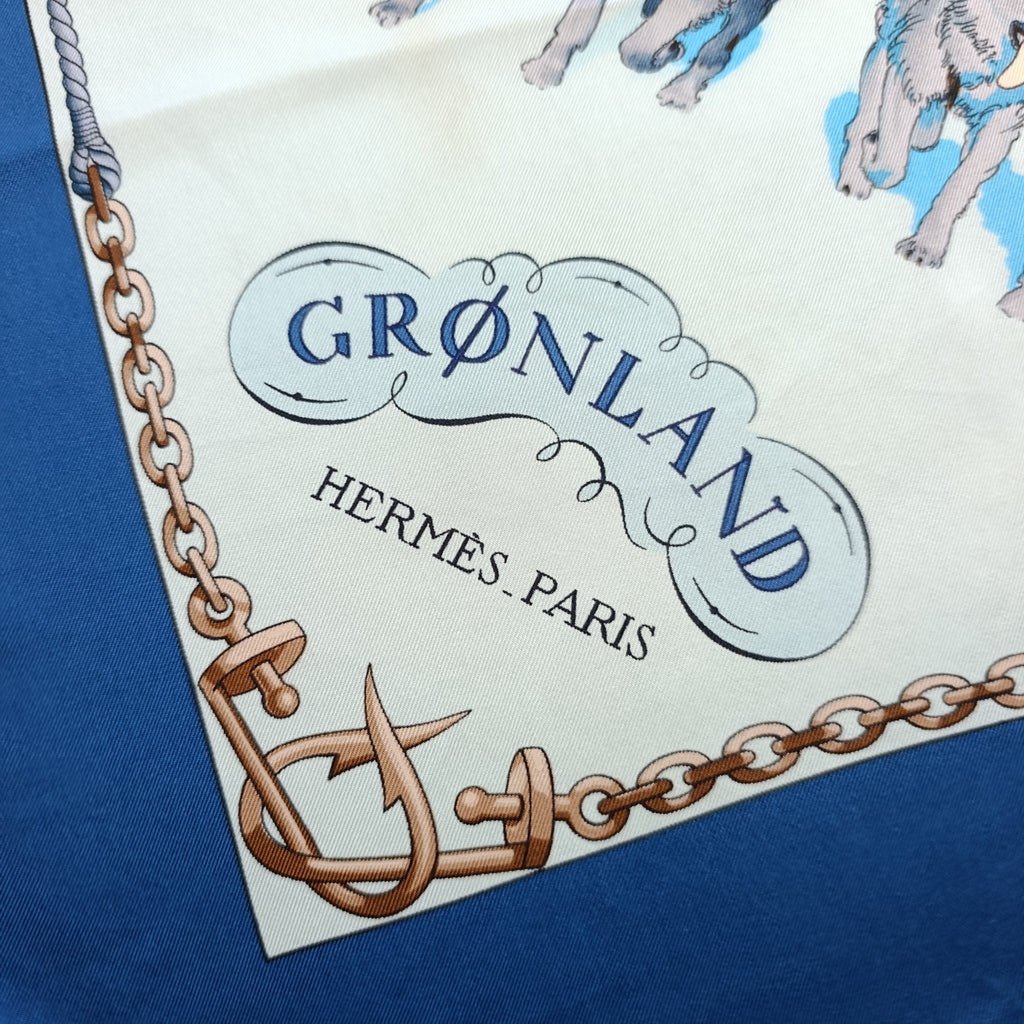 Foulard Hermès Grønland di Philippe Ledoux in Seta